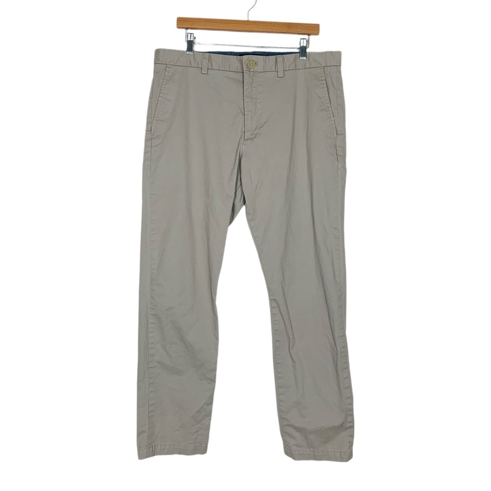 Banana Republic Men’s Fulton Skinny Chino Pants in Khaki Flat Front Size 36 x 32